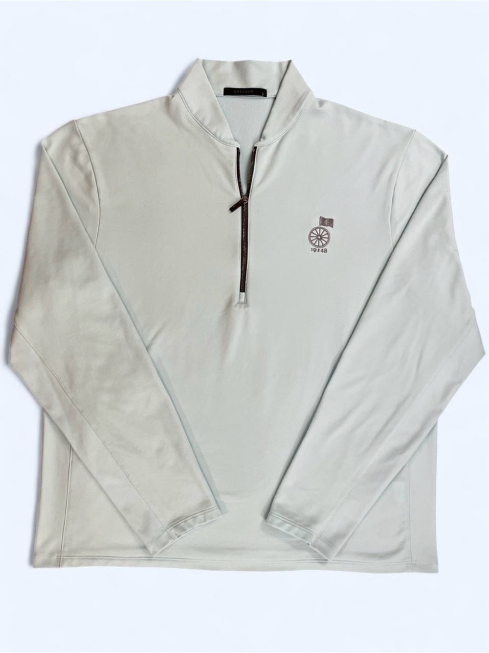 Greyson Men's Light blue mint  Quarter-Zip pullover golf performance outdoor L